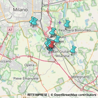 Mappa Via del Tecchione, 20098 San Giuliano Milanese MI, Italia (2.00538)
