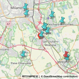 Mappa Via del Tecchione, 20098 San Giuliano Milanese MI, Italia (4.50909)