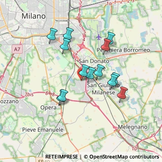 Mappa Via del Tecchione, 20098 San Giuliano Milanese MI, Italia (3.19846)