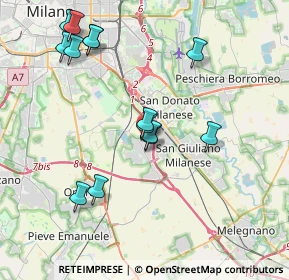 Mappa Via Tecchione, 20098 San Giuliano Milanese MI, Italia (3.95786)