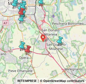 Mappa Via Tecchione, 20098 San Giuliano Milanese MI, Italia (5.9075)