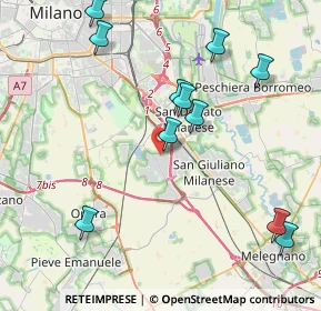 Mappa Via Tecchione, 20098 San Giuliano Milanese MI, Italia (4.50909)