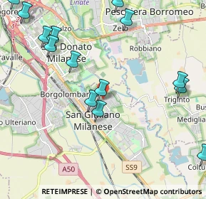 Mappa Via Prati, 20098 San Giuliano Milanese MI, Italia (2.63786)
