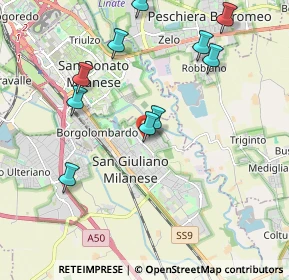 Mappa Via Prati, 20098 San Giuliano Milanese MI, Italia (2.24727)
