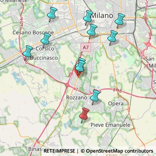 Mappa Via Rozzano, 20142 Chiesa Rossa MI, Italia (4.46455)