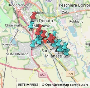Mappa Via Indipendenza, 20098 San Giuliano Milanese MI, Italia (1.06684)