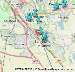 Mappa Via Indipendenza, 20098 San Giuliano Milanese MI, Italia (1.99417)