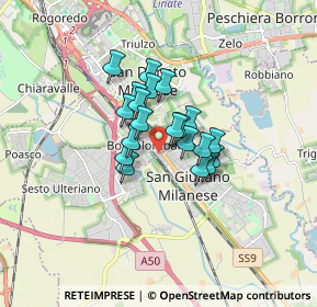 Mappa Via Labriola, 20098 San Giuliano Milanese MI, Italia (1.0465)