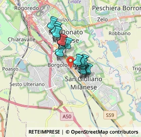 Mappa Via Indipendenza, 20098 San Giuliano Milanese MI, Italia (1.1185)