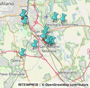 Mappa Via Indipendenza, 20098 San Giuliano Milanese MI, Italia (3.21154)