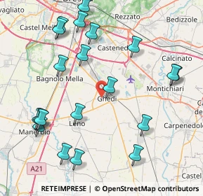Mappa Via Lombardia, 25016 Ghedi BS, Italia (9.6225)