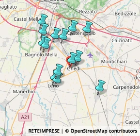 Mappa Via Lombardia, 25016 Ghedi BS, Italia (6.17214)