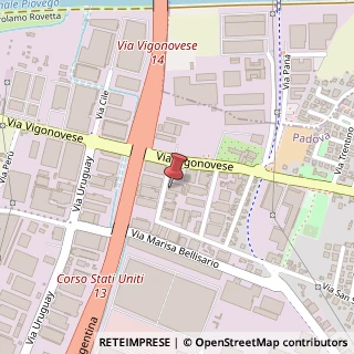 Mappa Via dell'Artigianato, 3, 35127 Padova, Padova (Veneto)
