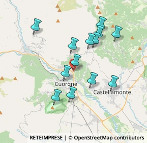 Mappa Località Parrocchia, 10082 Cuorgnè TO, Italia (3.35077)