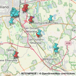 Mappa Via Guido Cavalcanti, 20098 San Giuliano Milanese MI, Italia (6.1085)