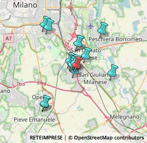 Mappa Via Tecchione, 20098 Area Industriale MI, Italia (2.478)