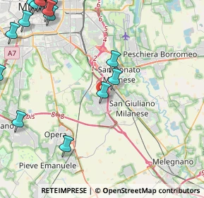 Mappa Via Tecchione, 20098 Area Industriale MI, Italia (6.9065)