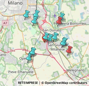 Mappa Via Tecchione, 20098 Area Industriale MI, Italia (3.29786)