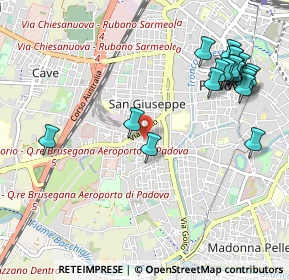 Mappa Via Montebello, 35141 Padova PD, Italia (1.2185)