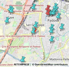 Mappa Via Montebello, 35141 Padova PD, Italia (1.3005)