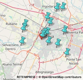 Mappa Via Montebello, 35141 Padova PD, Italia (3.35357)