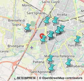 Mappa Via Montebello, 35141 Padova PD, Italia (1.76769)