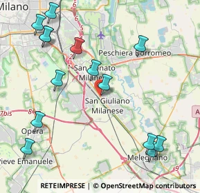 Mappa Via Emilia Via Risorgimento, 20098 San Giuliano Milanese MI, Italia (5.03571)