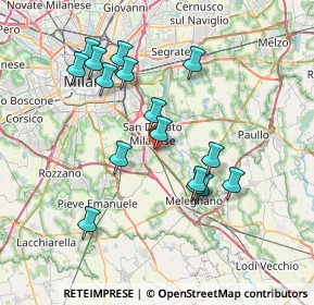 Mappa Via Emilia Via Risorgimento, 20098 San Giuliano Milanese MI, Italia (7.06438)