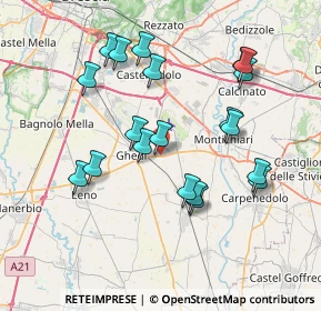 Mappa Strada Montichiari, 25016 Ghedi BS, Italia (7.386)