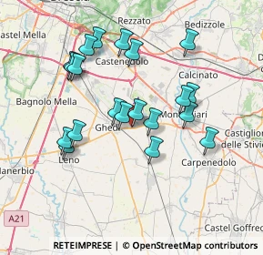 Mappa Strada Montichiari, 25016 Ghedi BS, Italia (6.825)