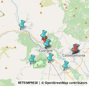 Mappa Via Fratelli Rosselli, 10082 Cuorgnè TO, Italia (3.93273)