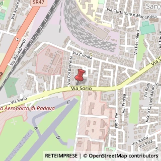 Mappa Via Sorio, 92, 35141 Padova, Padova (Veneto)