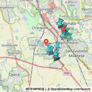 Mappa Via Iseo, 20098 Area Industriale MI, Italia (1.6405)