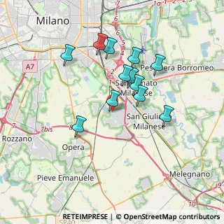 Mappa Via Iseo, 20098 Area Industriale MI, Italia (3.09833)