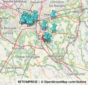 Mappa Via G. di Vittorio, 20098 San Giuliano Milanese MI, Italia (7.24875)