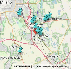 Mappa Via G. di Vittorio, 20098 San Giuliano Milanese MI, Italia (2.76923)