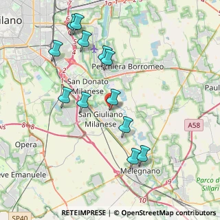 Mappa Via Giovanni Boccaccio, 20098 San Giuliano Milanese MI, Italia (4.08167)