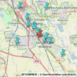 Mappa Via Gaetano Donizetti, 20098 San Giuliano Milanese MI, Italia (1.77077)