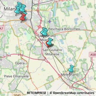 Mappa Via Gaetano Donizetti, 20098 San Giuliano Milanese MI, Italia (5.08769)