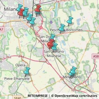 Mappa Via Gaetano Donizetti, 20098 San Giuliano Milanese MI, Italia (5.14125)