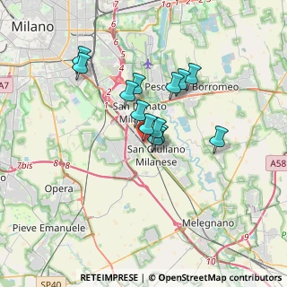 Mappa Via Gaetano Donizetti, 20098 San Giuliano Milanese MI, Italia (2.61077)