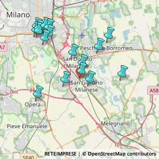 Mappa Via Gaetano Donizetti, 20098 San Giuliano Milanese MI, Italia (4.38118)