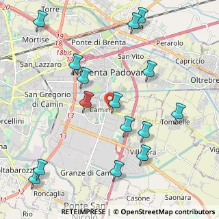 Mappa Via Borgogna, 35127 Padova PD, Italia (2.42667)