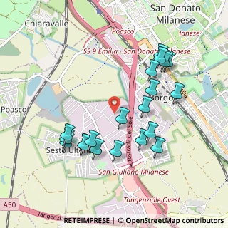 Mappa Via Monferrato, 20098 Area Industriale MI, Italia (0.969)