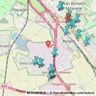 Mappa Via Monferrato, 20098 Area Industriale MI, Italia (1.3035)
