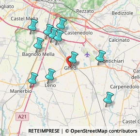 Mappa Via Giuseppe Garibaldi, 25016 Ghedi BS, Italia (7.54455)
