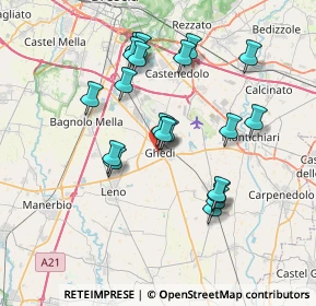 Mappa Via Giuseppe Garibaldi, 25016 Ghedi BS, Italia (6.8235)
