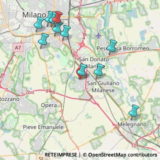 Mappa Via del Tecchione, 20098 Area Industriale MI, Italia (4.94455)