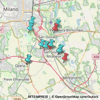 Mappa Via Antonio Labriola, 20098 San Giuliano Milanese MI, Italia (2.95917)