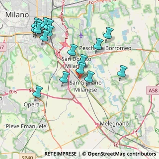 Mappa Via Antonio Labriola, 20098 San Giuliano Milanese MI, Italia (4.40765)